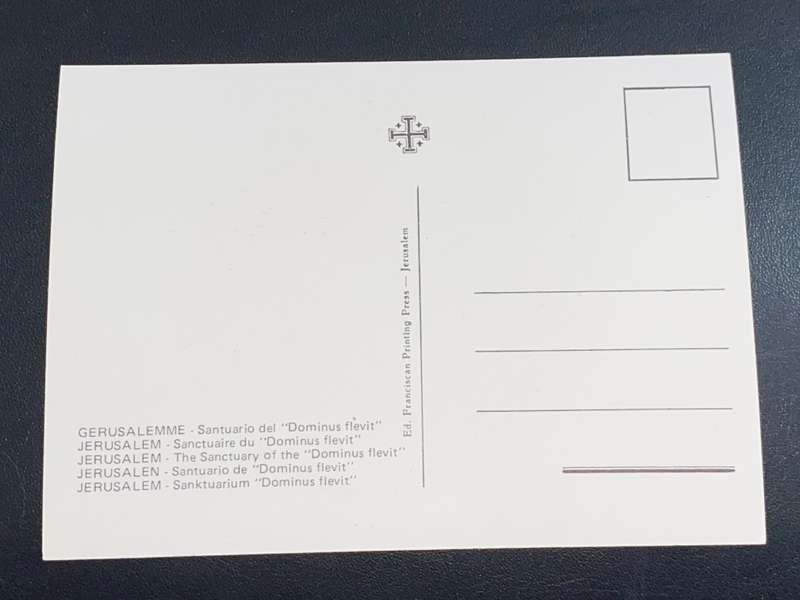 VINTAGE JERUSALEM THE SANCTUARY OF THE DOMINUS FLEVIT POST CARD