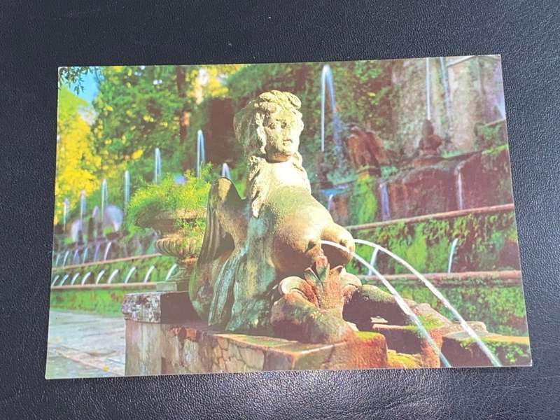 SPHINX FOUNTAIN TIVOLI VILLA POST CARD