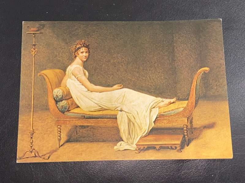 MADAME RECAMIER BY DAVID JACQUES-LOUIS  - LOUVRE MUSEUM PARIS POST CARD