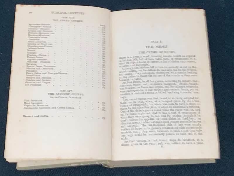 THE MENU BOOK & REGISTER OF DISHES PRACTICAL. GASTRONOMY BY C. HERMAN SENN