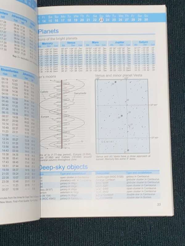 2013 SKY GUIDE AFRICA SOUTH ASTRONOMICAL HANDBOOK FOR SOUTHERN AFRICA