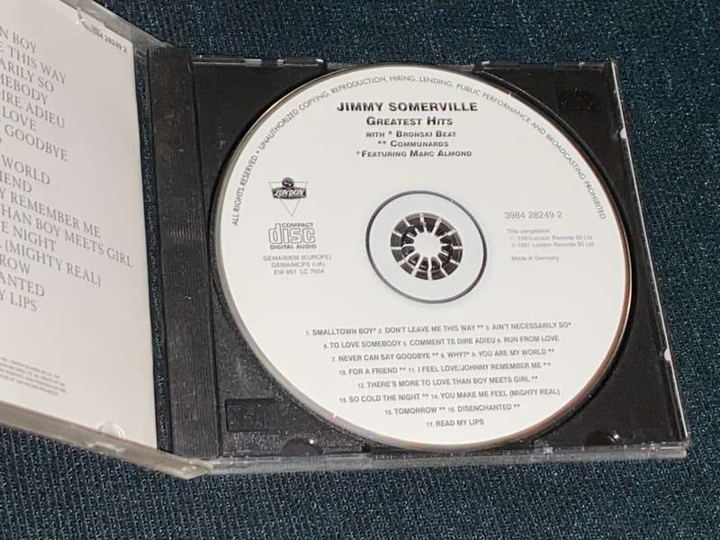 JIMMY SOMERVILLE  CD THE SINGLES COLLECTION 1984-1990