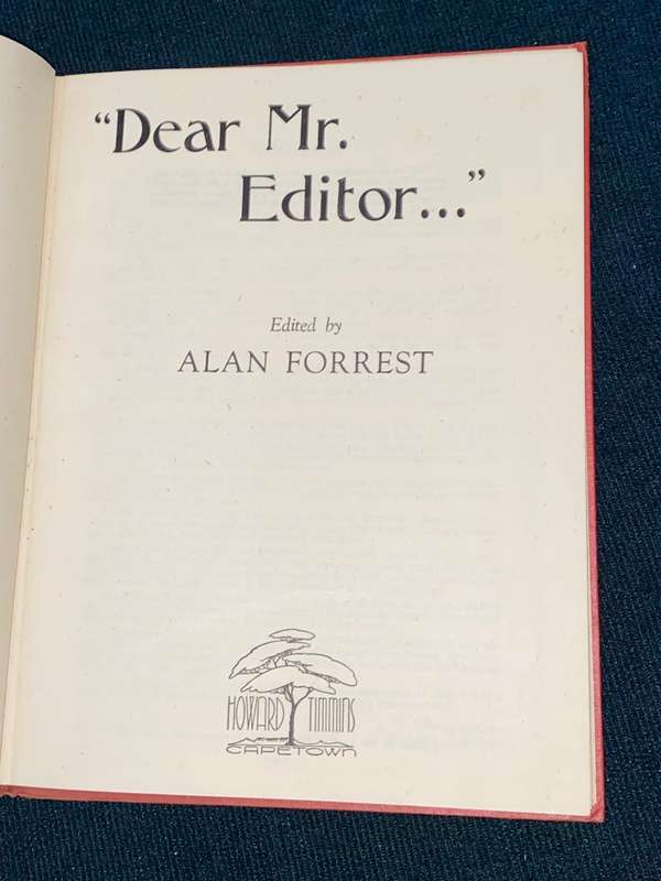 DEAR MR. EDITOR BY ALAN FORREST SIGNED