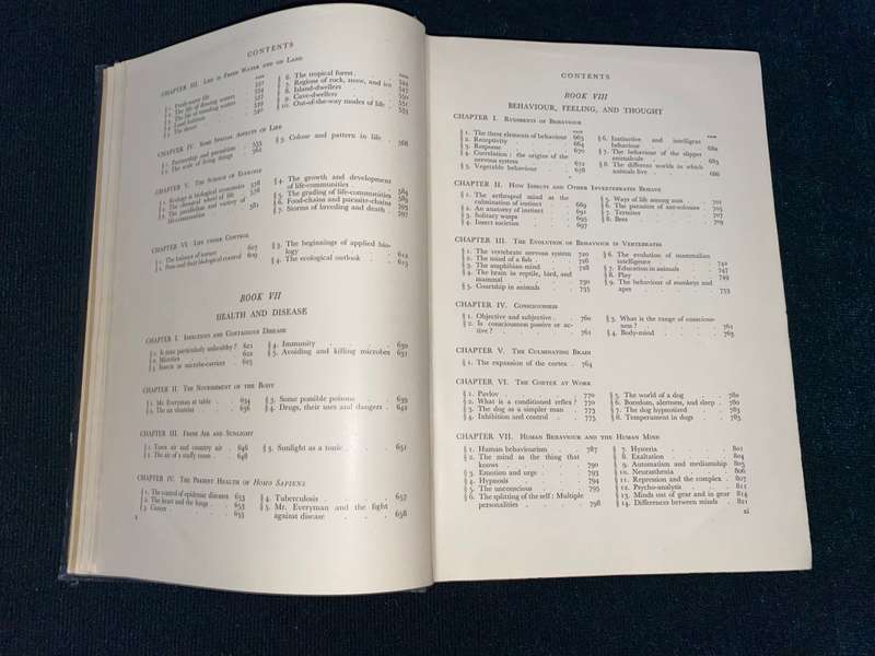 THE SCIENCE OF LIFE BY H.G. WELLS, JULIAN HUXLEY AND G.P. WELLS