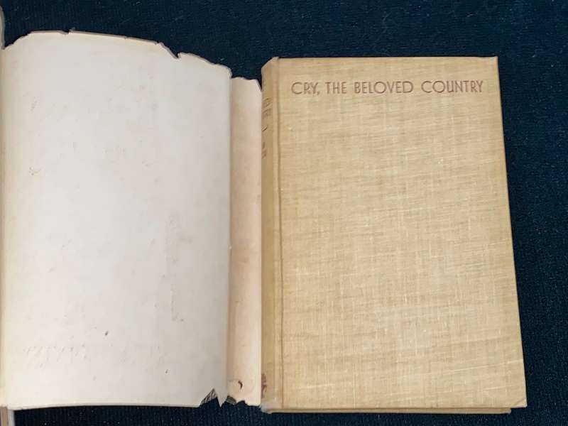 CRY THE BELOVED COUNTRY BY ALAN PATON 1948 1ST UK EDITION