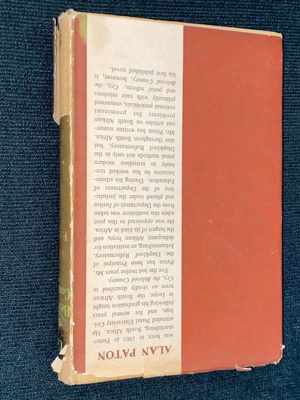 CRY THE BELOVED COUNTRY BY ALAN PATON 1948 1ST UK EDITION