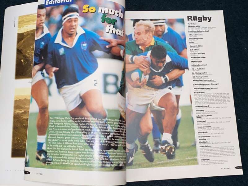 SA RUGBY VOL 1 NUMBER 6  SEPTEMBER 1995