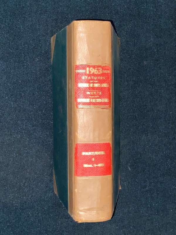 STATUTES OF THE UNION OF SOUTH AFRICA 1963 PART 1\WETTE VAN DIE UNIE VAN SUID-AFRIKA 1963 DEEL 1