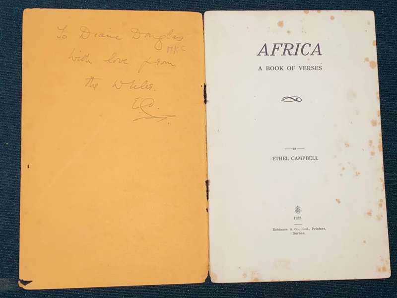AFRICA A BOOK OF VERSES BY ETHEL CAMPBELL