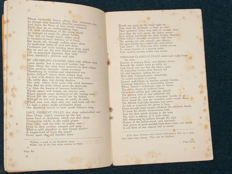 AFRICA A BOOK OF VERSES BY ETHEL CAMPBELL