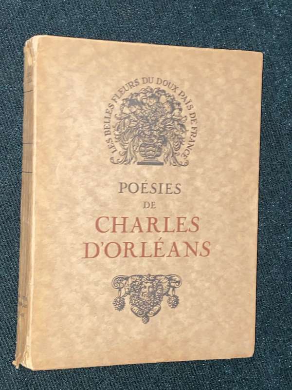POESIES DE CHARLES D'ORLEANS 1926