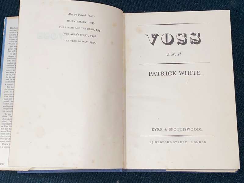 VOSS A NOVEL BY PATRICK WHITE