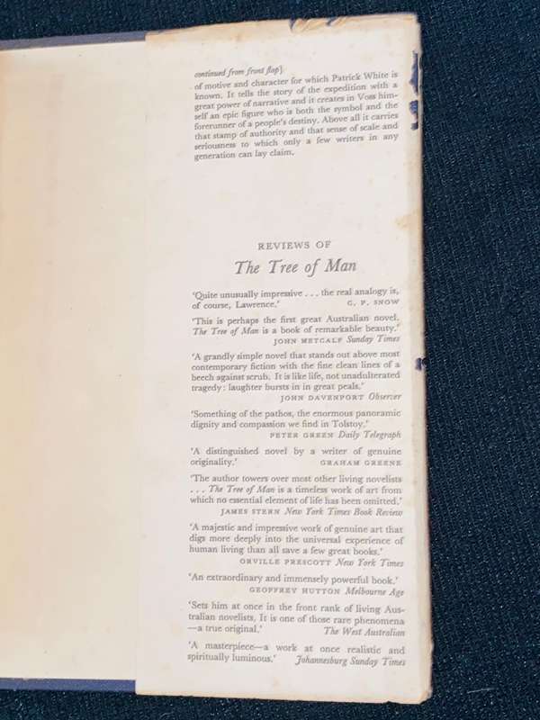 VOSS A NOVEL BY PATRICK WHITE