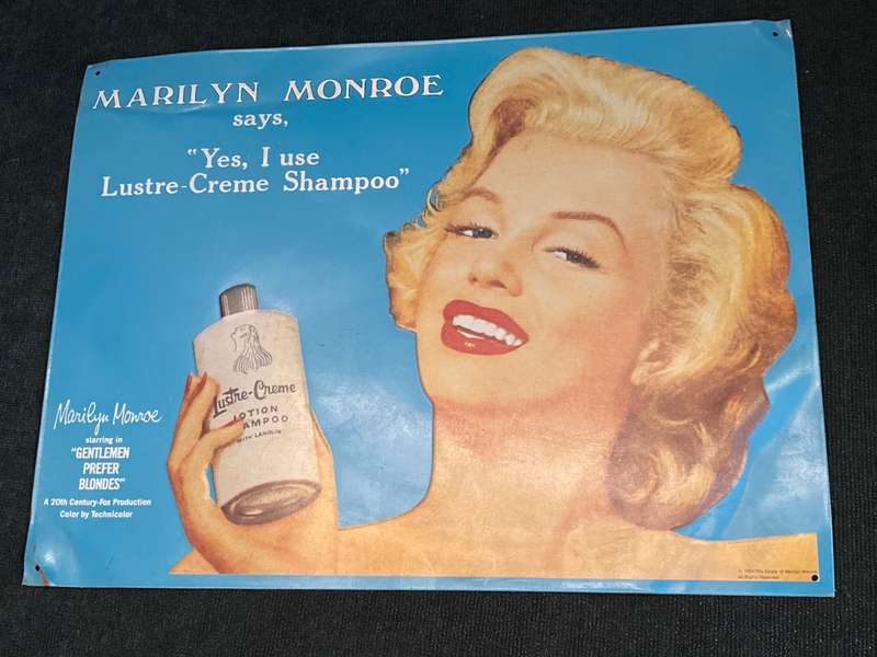 MARILYN MONROE TIN ADVERTISEMENT SIGN