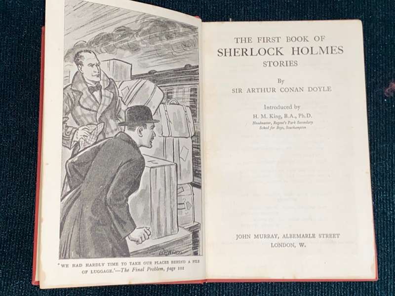 THE FIRST BOOK OF SHERLOCK HOLMES STORIES BY SIR ARTHUR CONAN DOYLE 1950