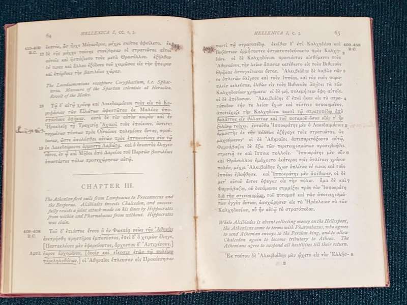 XENOPHON HELLENICA BOOKS I, II WITH INTRODUCTION AND NOTES BY G.E. UNDERHILL 1888