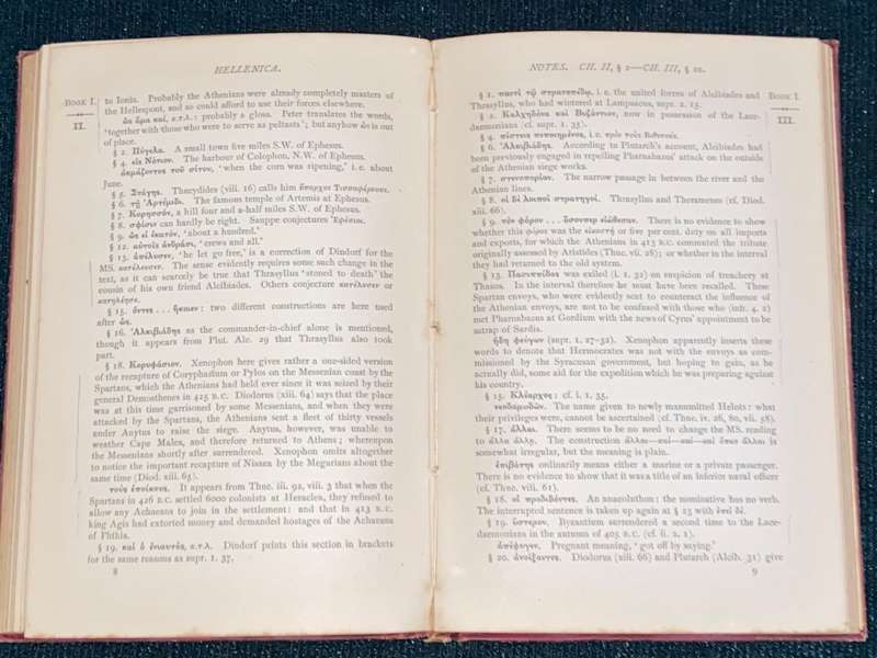 XENOPHON HELLENICA BOOKS I, II WITH INTRODUCTION AND NOTES BY G.E. UNDERHILL 1888