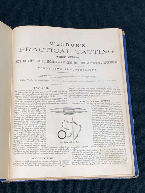 WELDON'S PRACTICAL TATTING & CROCHET, CANVAS EMBROIDERY 1890'S