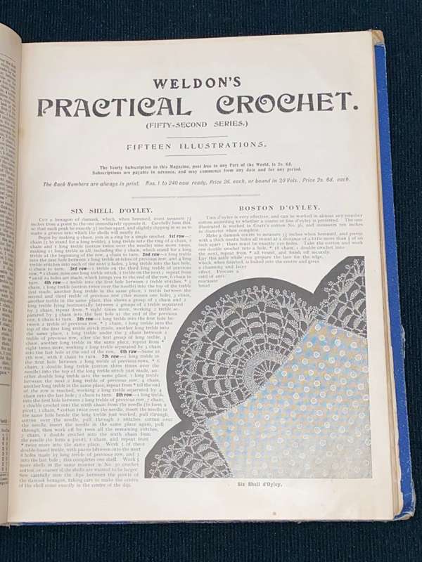WELDON'S PRACTICAL TATTING & CROCHET, CANVAS EMBROIDERY 1890'S
