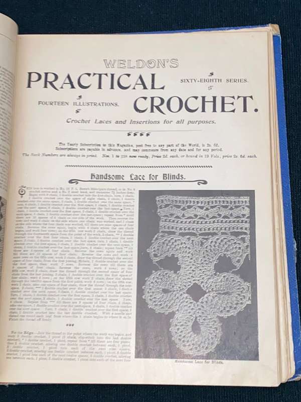 WELDON'S PRACTICAL TATTING & CROCHET, CANVAS EMBROIDERY 1890'S