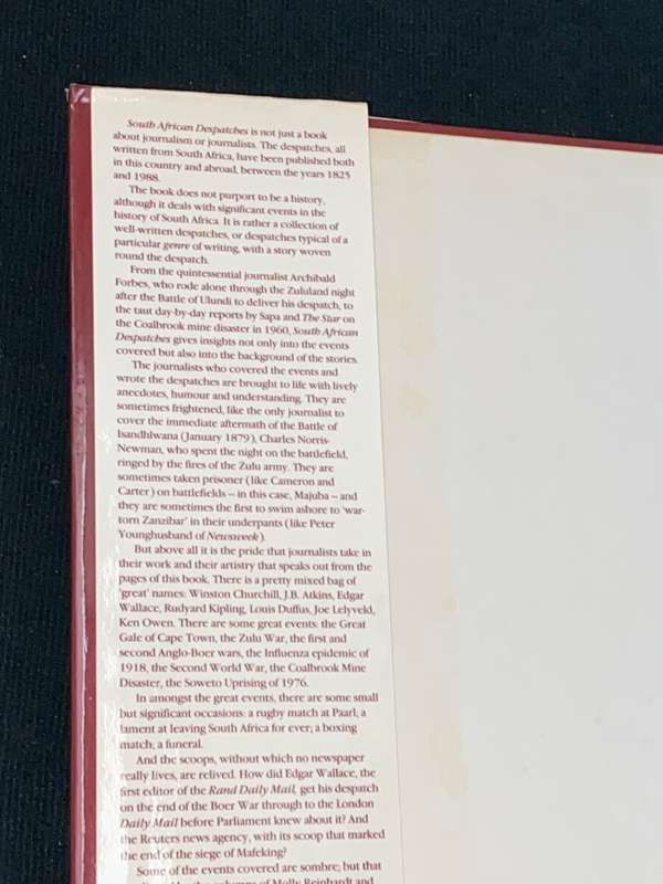 SOUTH AFRICAN DESPATCHES TWO CENTURIES OF THE BEST IN SOUTH AFRICAN JOURNALISM