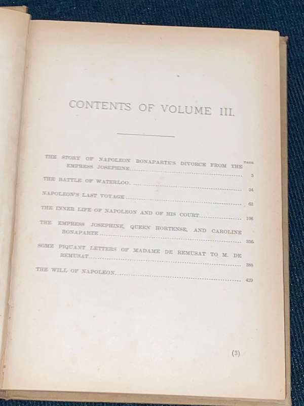 DRAMATIC INCIDENTS IN THE LIFE OF NAPLOEON BONAPARTE THE BATTLE OF WATERLOO 1892 VOL 3