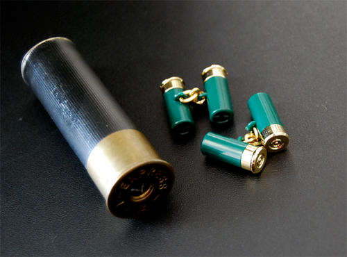 NOVELTY SHOT GUN SHELL CUFF LINKS