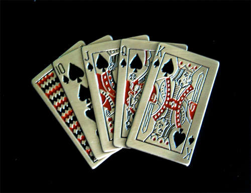 POKER BELT BUCKLE