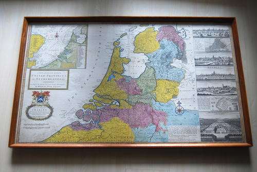 1720`S MAP OF UNITED PROVINCES OF NETHERLANDS BY HERMAN MOLL