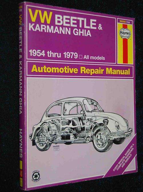 HAYNES VW BEETLE & KARMANN GHIA AUTOMOTIVE REPAIR MANUAL