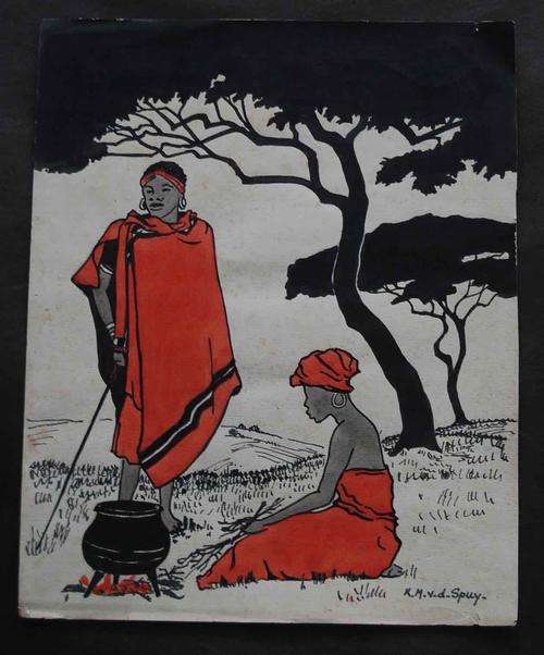 VINTAGE PAINTINGS BY K VAN DER SPUY