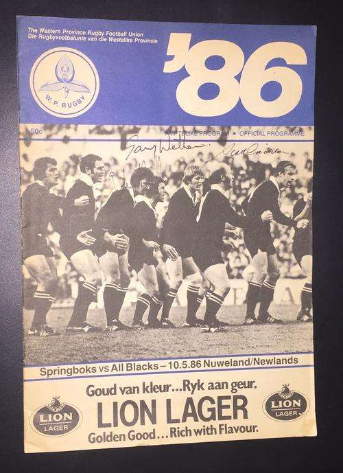 SPRINGBOKS VS ALL BLACKS 10.5.86 NEWLANDS SCARCE!