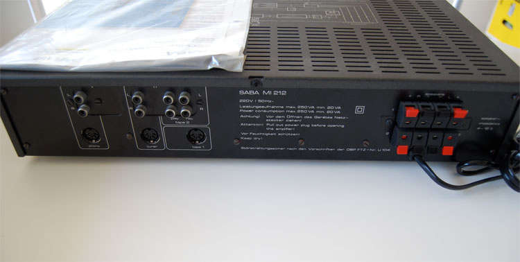 SABA INTEGRATED AMPLIFIER MI 212 - WITH MANUAL