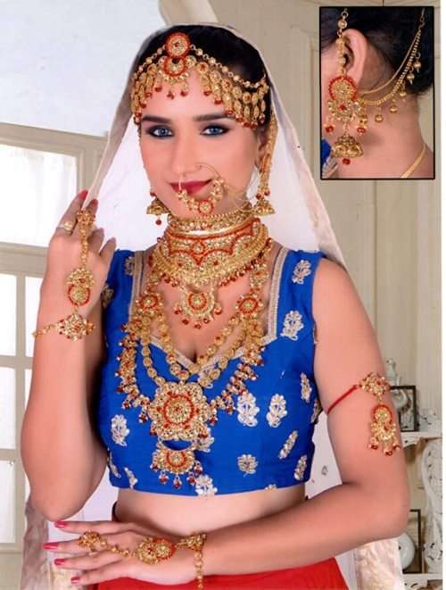 Ethnic Indian Traditional Kundan Dulhan Bridal Jewellery Set for Women