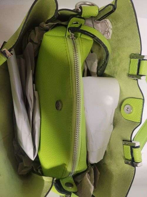 AUTHENTIC Steve Madden Neon Green Bparker Crossbody Bag w/Scarf, on Trend New With Tags