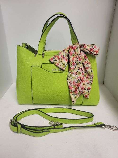 AUTHENTIC Steve Madden Neon Green Bparker Crossbody Bag w/Scarf, on Trend New With Tags