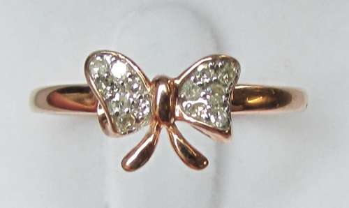 **ONCE-OFF [R23639]** DESIGNER [0.250ct] BUTTERFLY DIAMOND RING [ROSE GOLD] - BUY SAFE