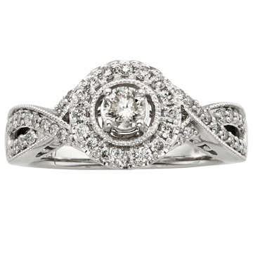 **SCINTILLATING DIAMONDS [R47763]** TWIST DESIGN [1.02ct] DIAMOND RING [4.204g] WHITE GOLD -BUY SAFE