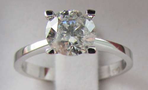**CERTIFIED [R76392]** 1CT [COLOUR G] DIAMOND [1.112ct] SOLITAIRE RING [18KT WHITE GOLD] - BUY SAFE