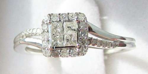 **SPECIAL DEAL [R26083]** DESIGNER DIAMOND  [0.350ct] RING [WHITE GOLD] - BUY SAFE
