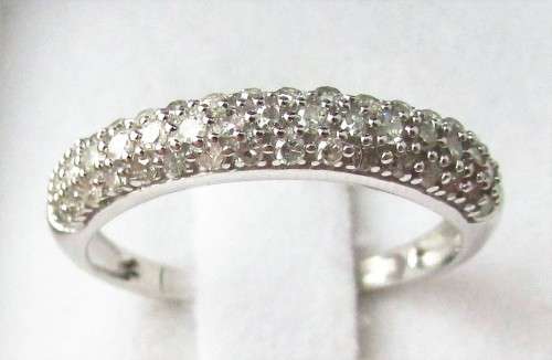 **ELEGANT [R33385]** ROUND BRILLIANT CUT [0.560ct] DIAMOND BAND [WHITE GOLD] - BUY SAFE