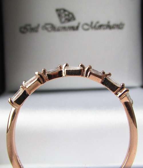 **DESIGNER [R21542]** NATURAL PINK BAGUETTE DIAMOND [0.210ct]  [18KT ROSE GOLD] - BUY SAFE