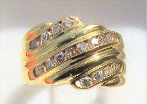**BREATHTAKING [R43385]** HIGH QUALITY [0.600ct] DIAMOND BAND [18kt YELLOW GOLD] - BUY SAFE