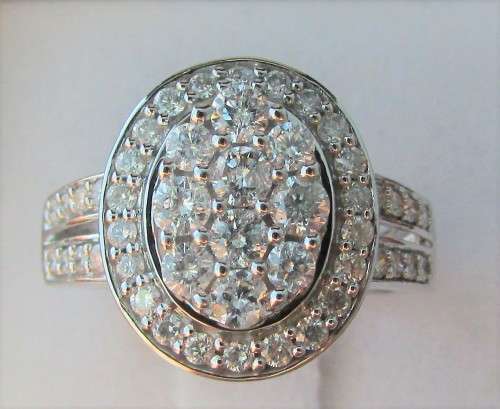 **ONLY 1 IN SA [R65643]** INVISIBLE OVAL DESIGN [1.250ct] DIAMOND RING [WHITE GOLD] - BUY SAFE