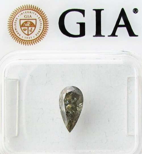 **PEAR SHAPED [SEALED]  DIAMOND [R59891]** GIA CERTIFIED [0.750ct] FANCY GREEN -**FULL PAPERWORK**