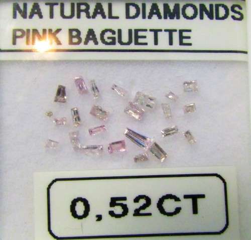 **LIMITED SPECIAL** PINK!! NATURAL COLOUR [0.520ct] BAGUETTE CUT DIAMONDS [EXCLUSIVE DEAL] -BUY SAFE
