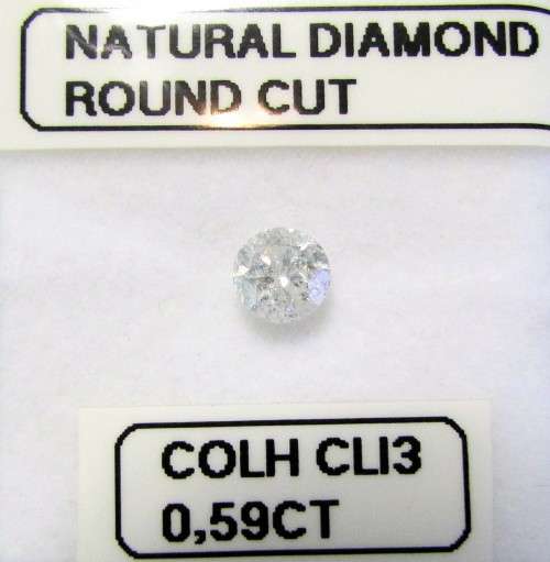 **BRILLIANT DIAMOND** [COLOUR H] ROUND [0.590ct] CUT [LOOSE DIAMOND] - BUY SAFE