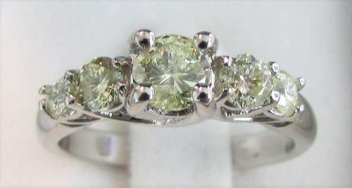 **DEAL OF THE MONTH [R79518]** 5 DIAMOND [1.00ct]  RING DESIGN [18KT WHITE GOLD] - BUY SAFE