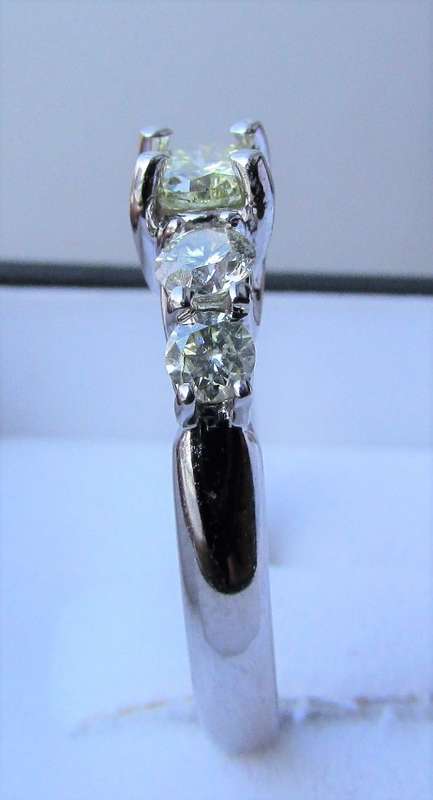 **DEAL OF THE MONTH [R79518]** 5 DIAMOND [1.00ct]  RING DESIGN [18KT WHITE GOLD] - BUY SAFE