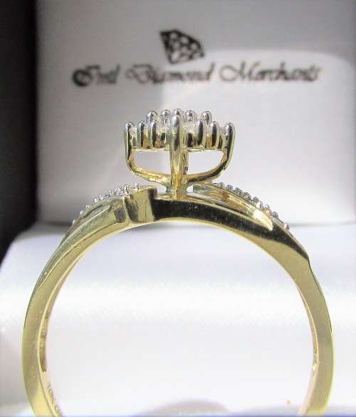 **ONCE-OFF [R23639]** DESIGNER [0.250ct] CLUSTER DIAMOND RING [YELLOW GOLD] - BUY SAFE